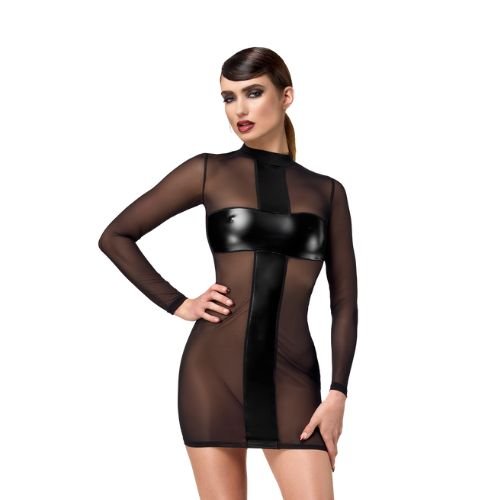 Mini Robe Tulle & Wetlook Crossfire F369 – Noir Handmade