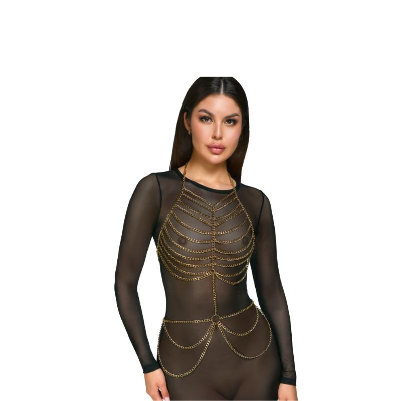 Chaîne de Corps Dorée à Garniture Abondante – Cottelli Accessories