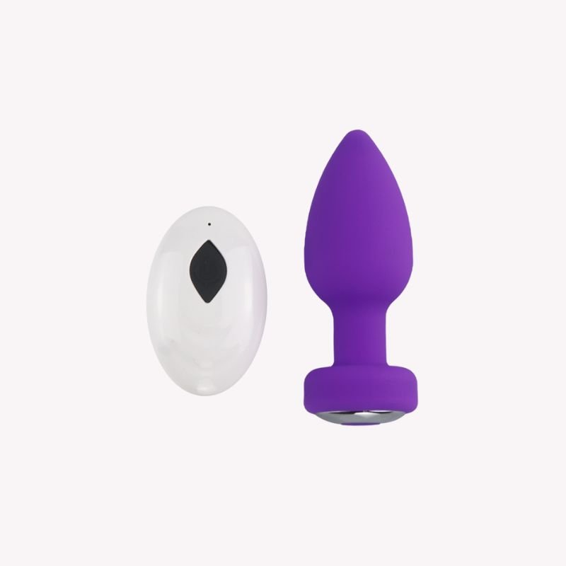 38 Plug Anal Vibrant Télécommandé Shaky Violet – Cœur Ardent