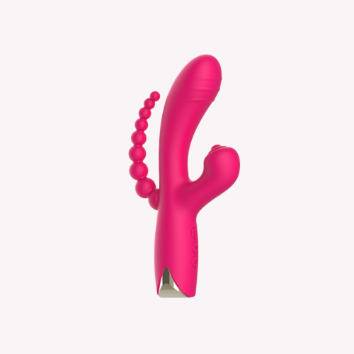Vibromasseur triple stimulation rose Snappy Bunny – NV Toys