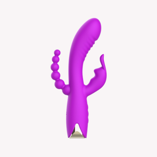 Vibromasseur triple stimulation violet USB – NV Toys