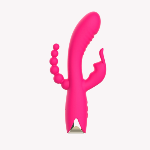 54 Vibromasseur triple stimulation noir USB – NV Toys