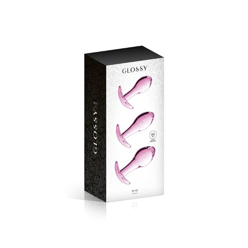 Set 3 Plugs Anal en Verre Glossy Toys n°17 – Pink