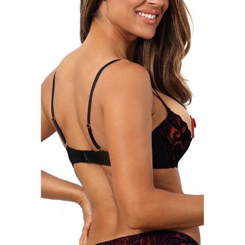 ❤️ Soutien-gorge Seins Nus Rouge & Noir V-10041 – Axami