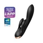 133 Vibromasseur Rabbit Noir Double Flex – Satisfyer