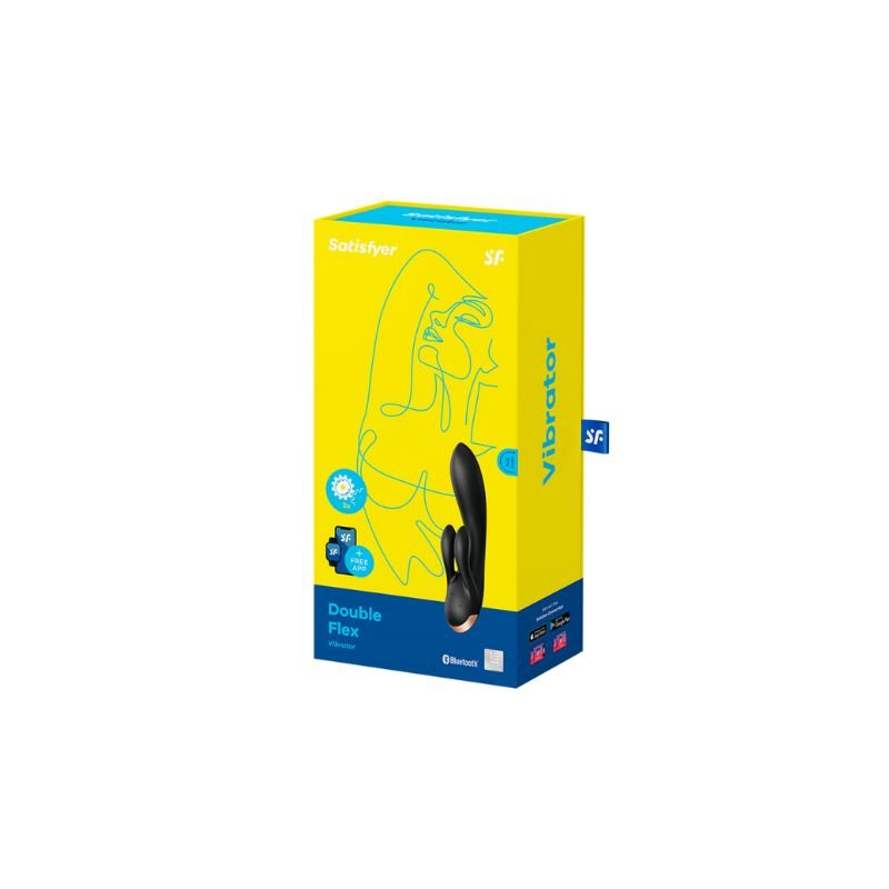 Vibromasseur Rabbit Noir Double Flex – Satisfyer