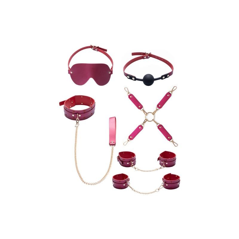 Ensemble BDSM 7 pièces Rose Perle