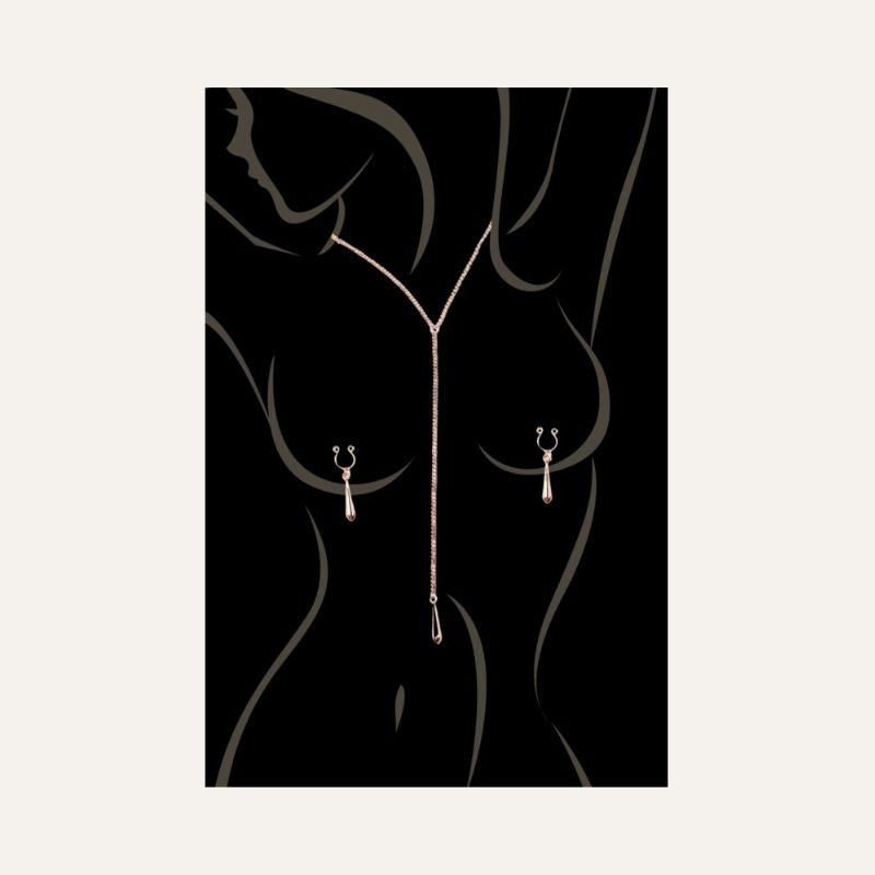 Bijoux de Corps & Pinces de Seins Goutte – Rose Doré