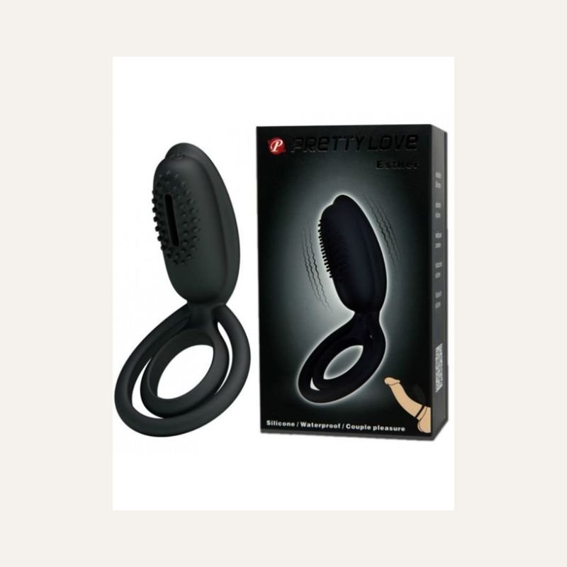 39 Cockring vibrant Esther – Double anneau & stimulation clitoridienne