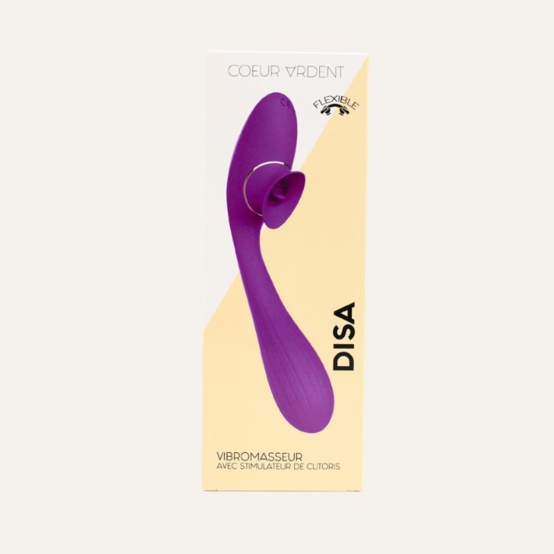 45 DISA 2-en-1 Violet – Langue vibrante & Point G