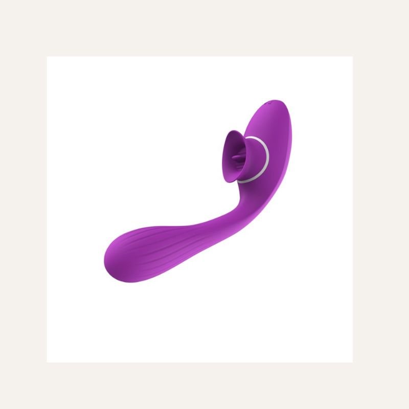 46 DISA 2-en-1 Violet – Langue vibrante & Point G