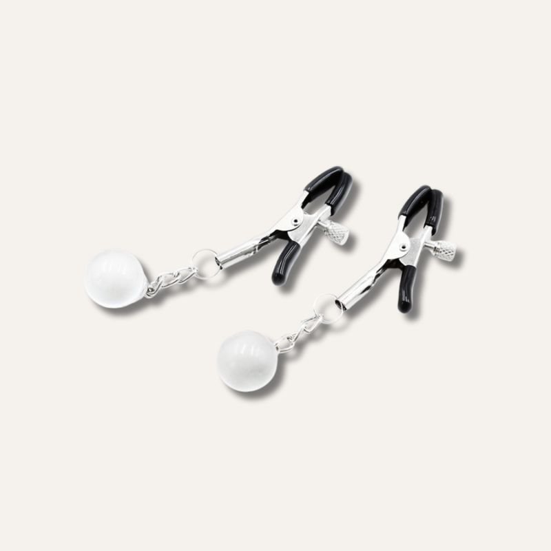 Pinces à Seins Réglables avec Bijoux Perles