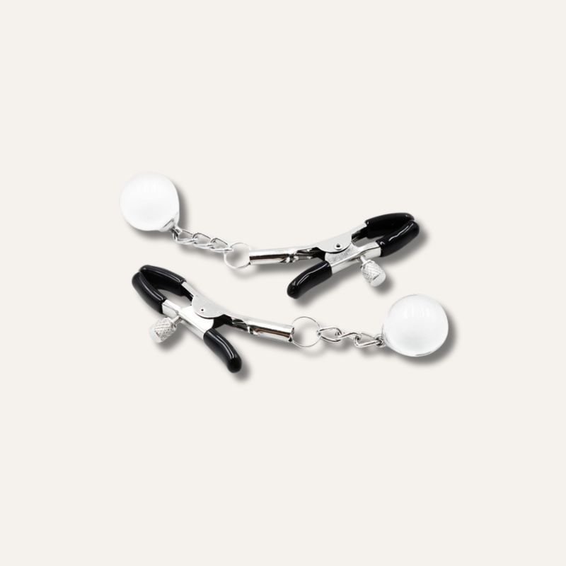 Pinces à Seins Réglables avec Bijoux Perles