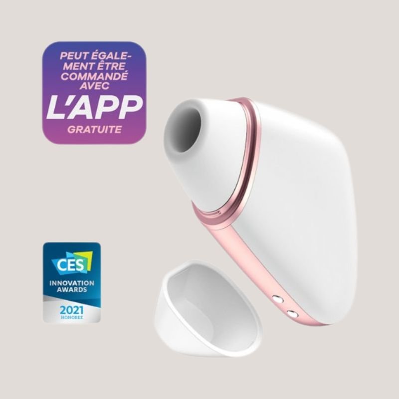 Satisfyer Love Triangle Blanc – Air Pulse & Vibrations Connecté