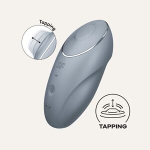 Satisfyer Tap & Climax 1 Bleu/Gris – Vibro Tapotant & Vibrations