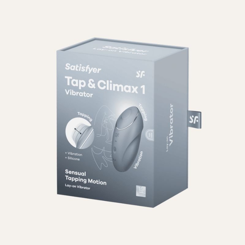 Satisfyer Tap & Climax 1 Bleu/Gris – Vibro Tapotant & Vibrations