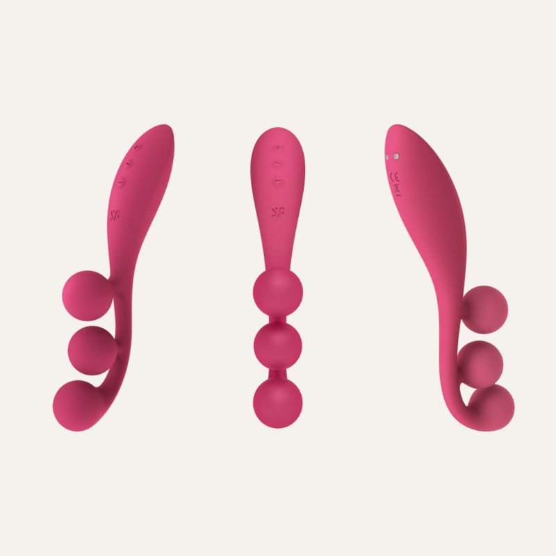 59 Vibromasseur Triple Stimulation Tri Ball Rouge – Satisfyer