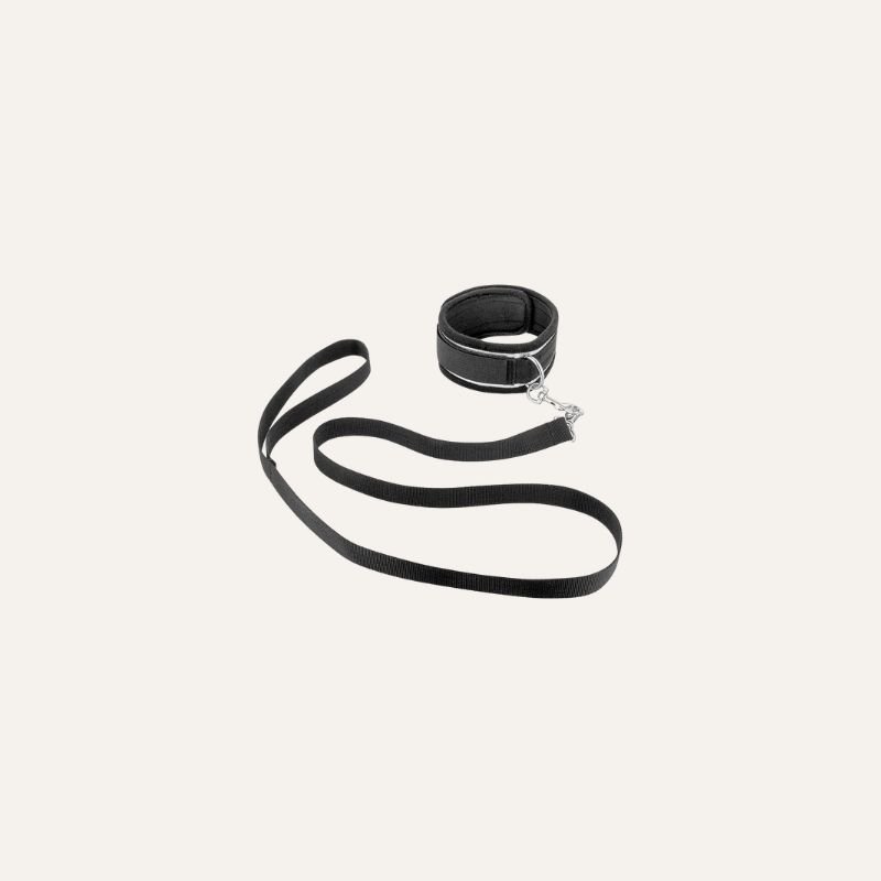 6 Menottes & Collier de Soumission – Kit avec Barre – Fetish Tentation