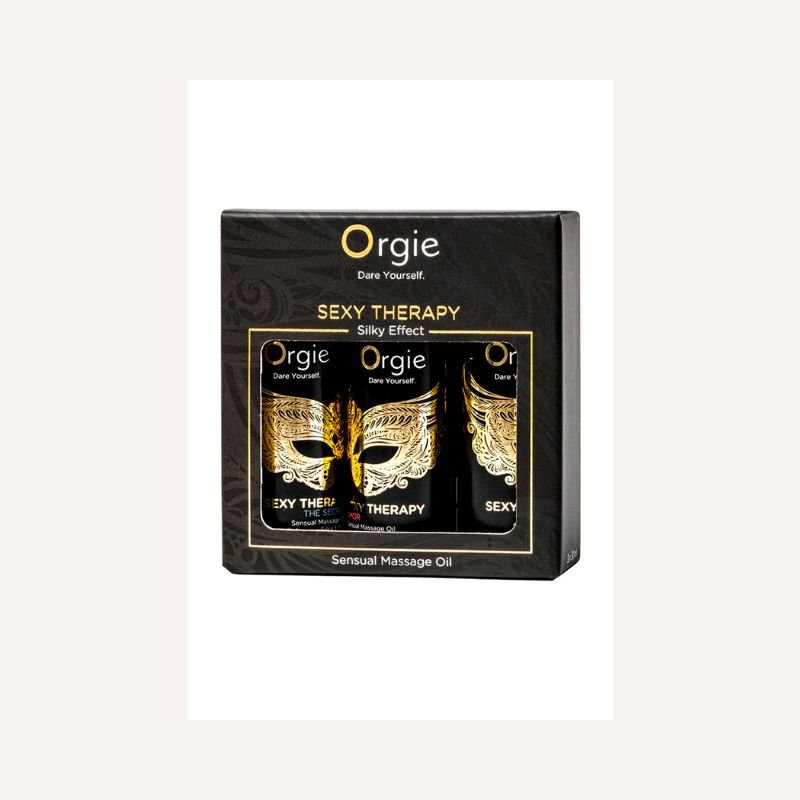 Coffret 3 Huiles de Massage Sexy Therapy – Orgie (100% végétal)