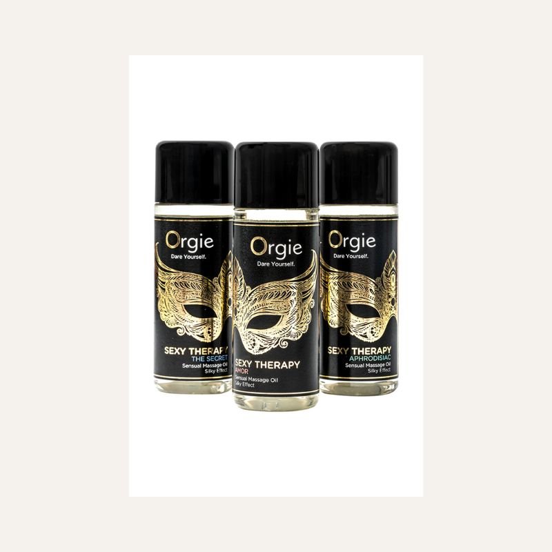 Coffret 3 Huiles de Massage Sexy Therapy – Orgie (100% végétal)