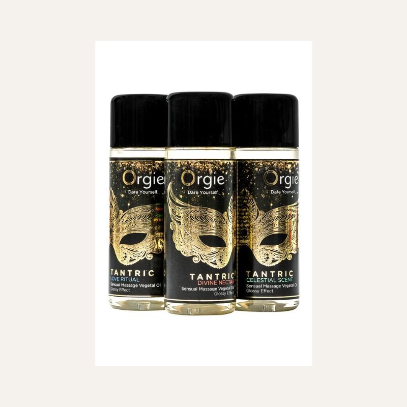 Coffret 3 Huiles de Massage Tantric Sensuel – Orgie (100% végétal)