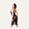 68 Robe mi-longue Nocturne F338 – Dentelle noire sculptante