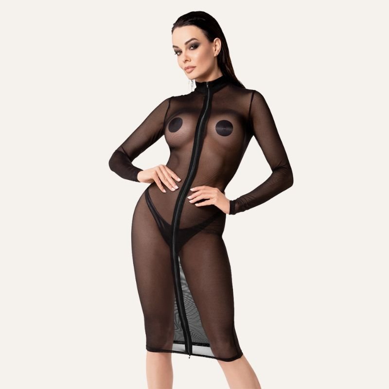 71 Robe mi-longue Ecstasy F347 – Tulle noir