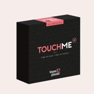 Touch Me de Tease and Please : Jeu coquin pour couple avec gant de massage, plumeau et bandeau pour les yeux. Idéal pour éveiller les sens et les préliminaires.