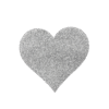 Cache-Tétons Cœur Pailleté Blanc