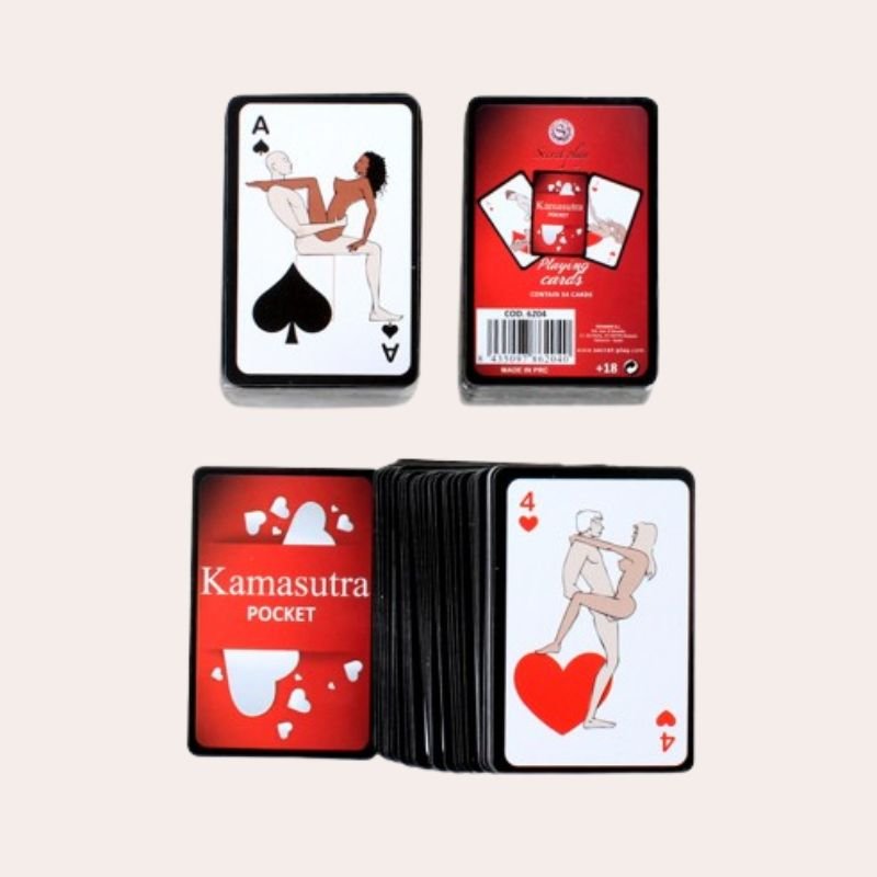 3 Mini Jeu de 54 Cartes Kamasutra