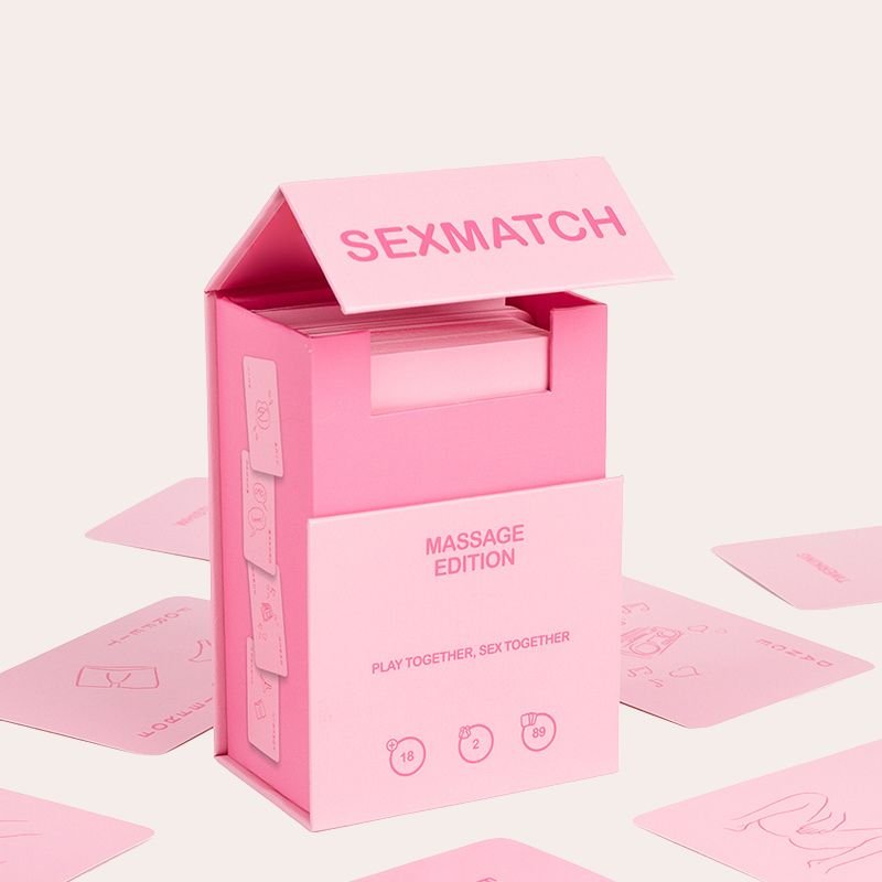 Jeu de cartes érotique pour couples dédié aux massages sensuels. Toucher, connexion et plaisir progressif. +18 ans.