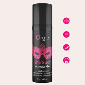 Gel intime stimulant du point G Orgie She Spot : effets vibrants 6/10, picotements, sensations chaud/froid. Orgasmes plus intenses.