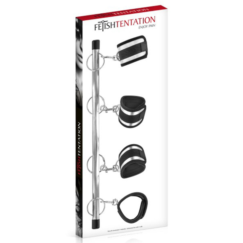 Barre de soumission avec menottes poignets chevilles