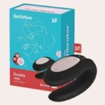 Satisfyer Double Joy – Vibromasseur Connecté pour Couple | Secret Muse Stimulateur connecté pour couple Satisfyer Double Joy. Double stimulation clitoris, point G et pénis. App Satisfyer Connect, étanche IPX7.