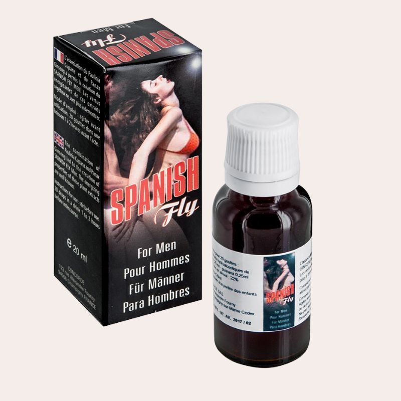 Spanish Fly pour hommes : aphrodisiaque naturel au ginseng et guarana. Stimule la libido, le désir et la vitalité. Fabriqué en France.