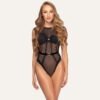 Body Rio Noir en Dentelle & Microfibre