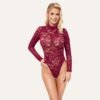 Body String Bordeaux en Dentelle