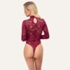 Body String Bordeaux en Dentelle