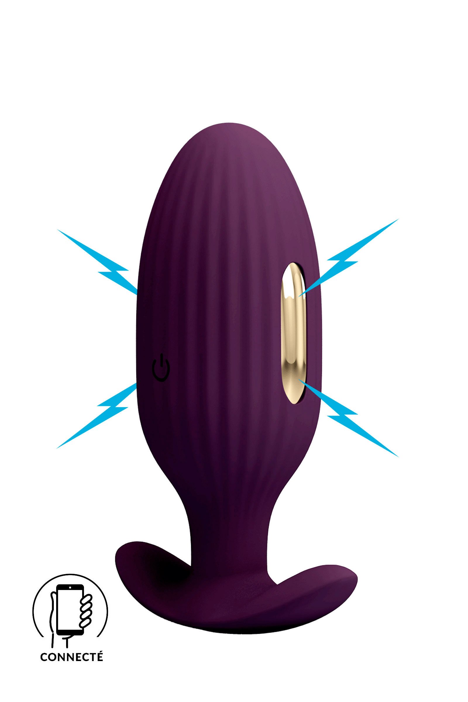 Jefferson – Plug anal vibrant connecté à électro-stimulation