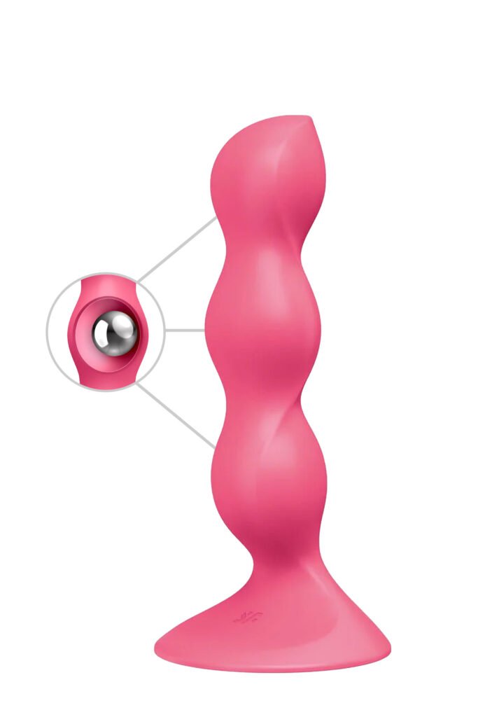 Satisfyer Triple Ball-R – Gode à boules lestées Rose