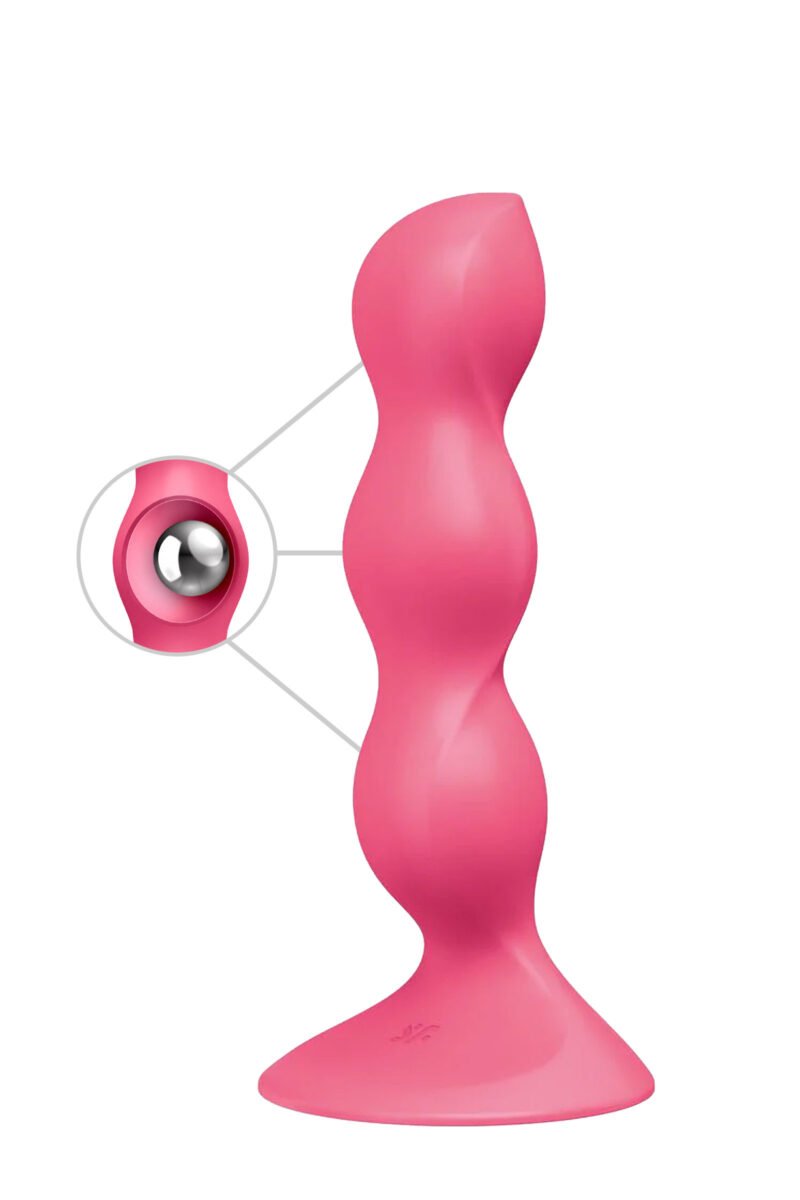 Satisfyer Triple Ball-R – Gode à boules lestées Rose