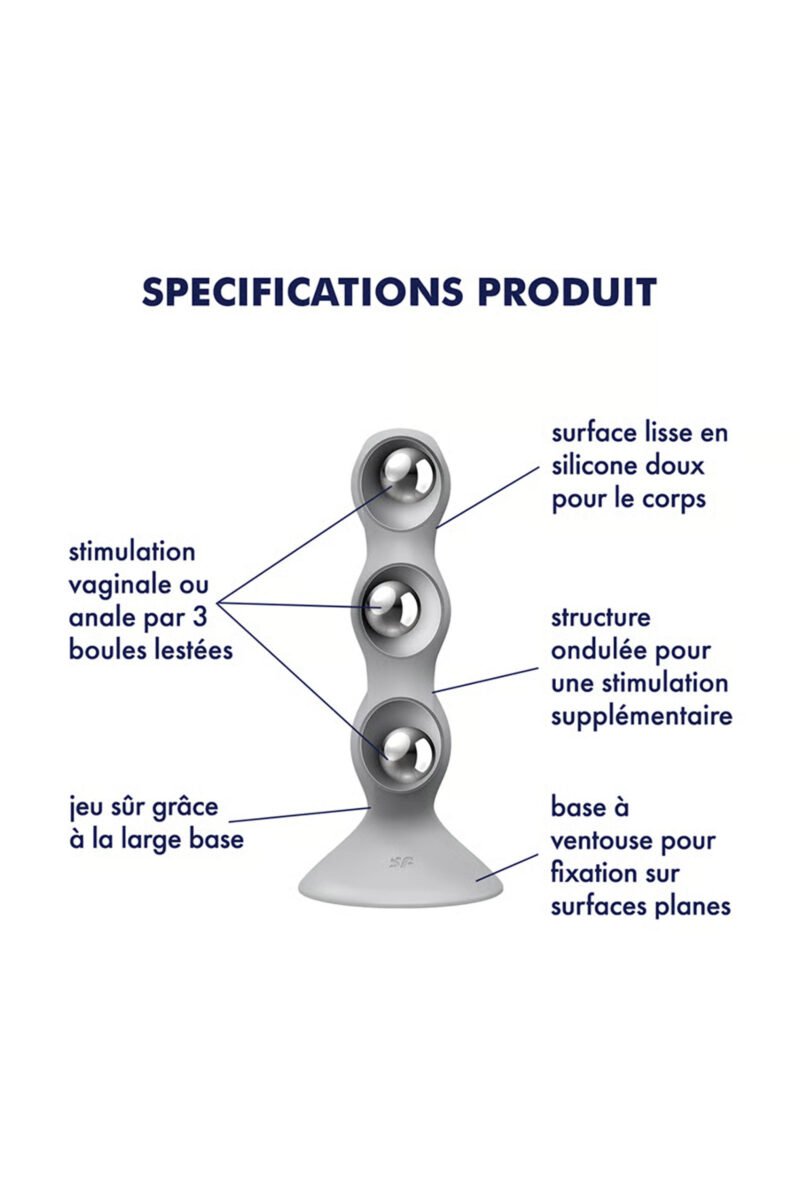 Satisfyer Triple Ball-R – Gode à boules lestées