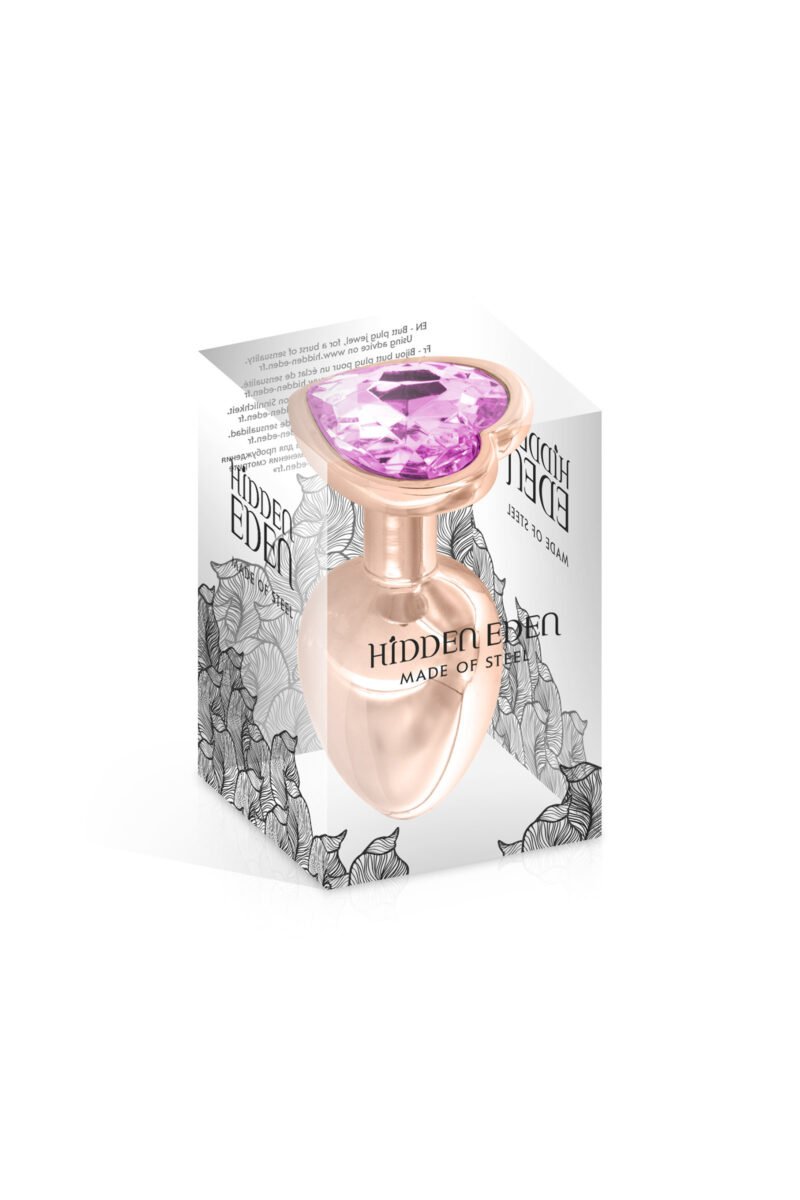 Gloria – Plug bijou or rosé avec cœur rose 86 g