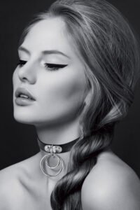 Collier ras de cou BDSM double anneau