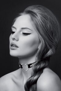 Collier ras de cou Fetish cœur et strass