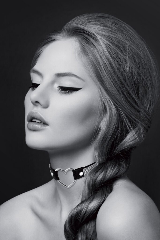 Collier ras de cou Fetish cœur et strass