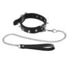 Collier clouté BDSM avec laisse