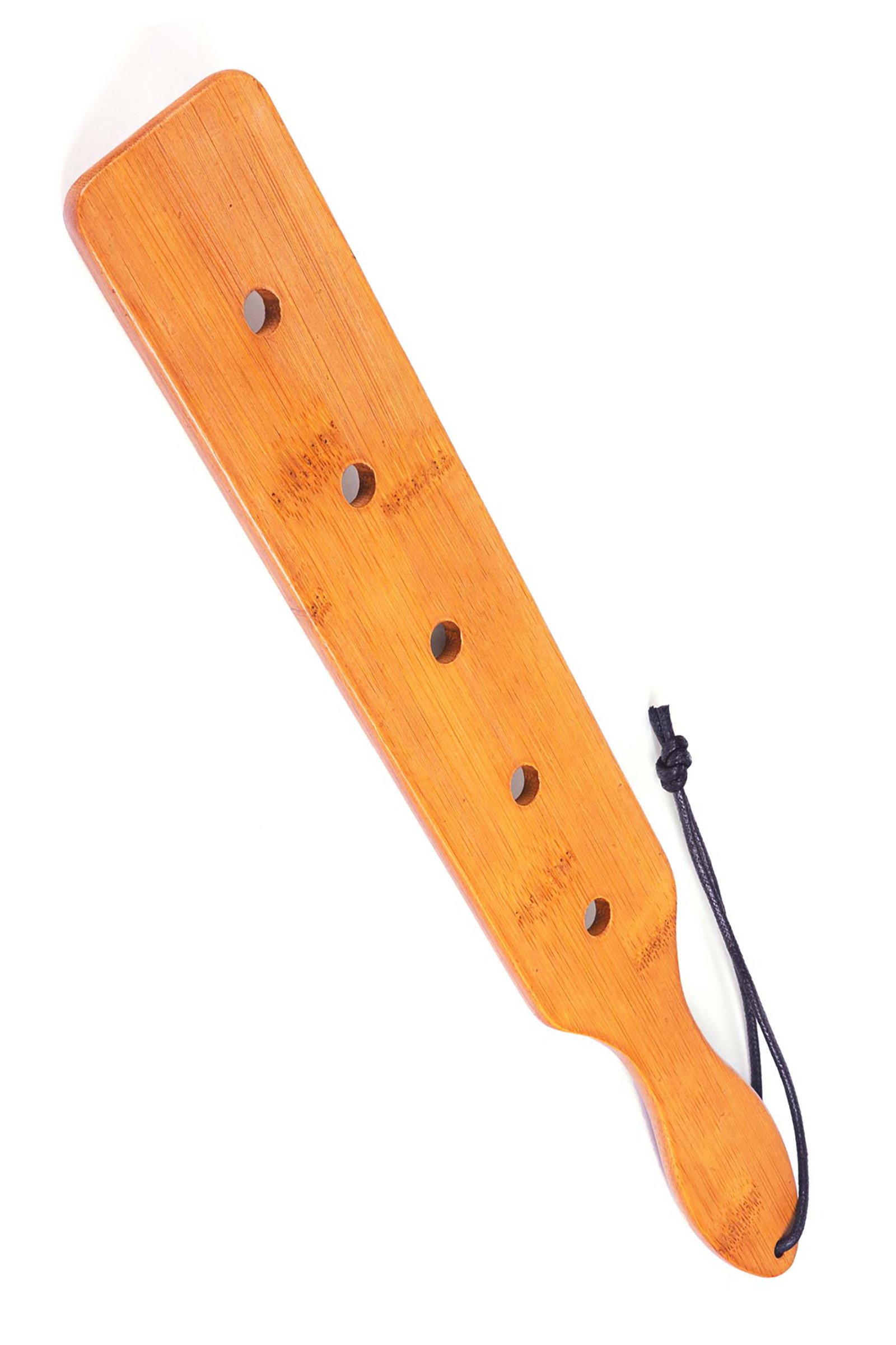 Paddle BDSM 5 trous en bambou