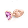 Gloria – Plug bijou or rose avec cœur 53 g