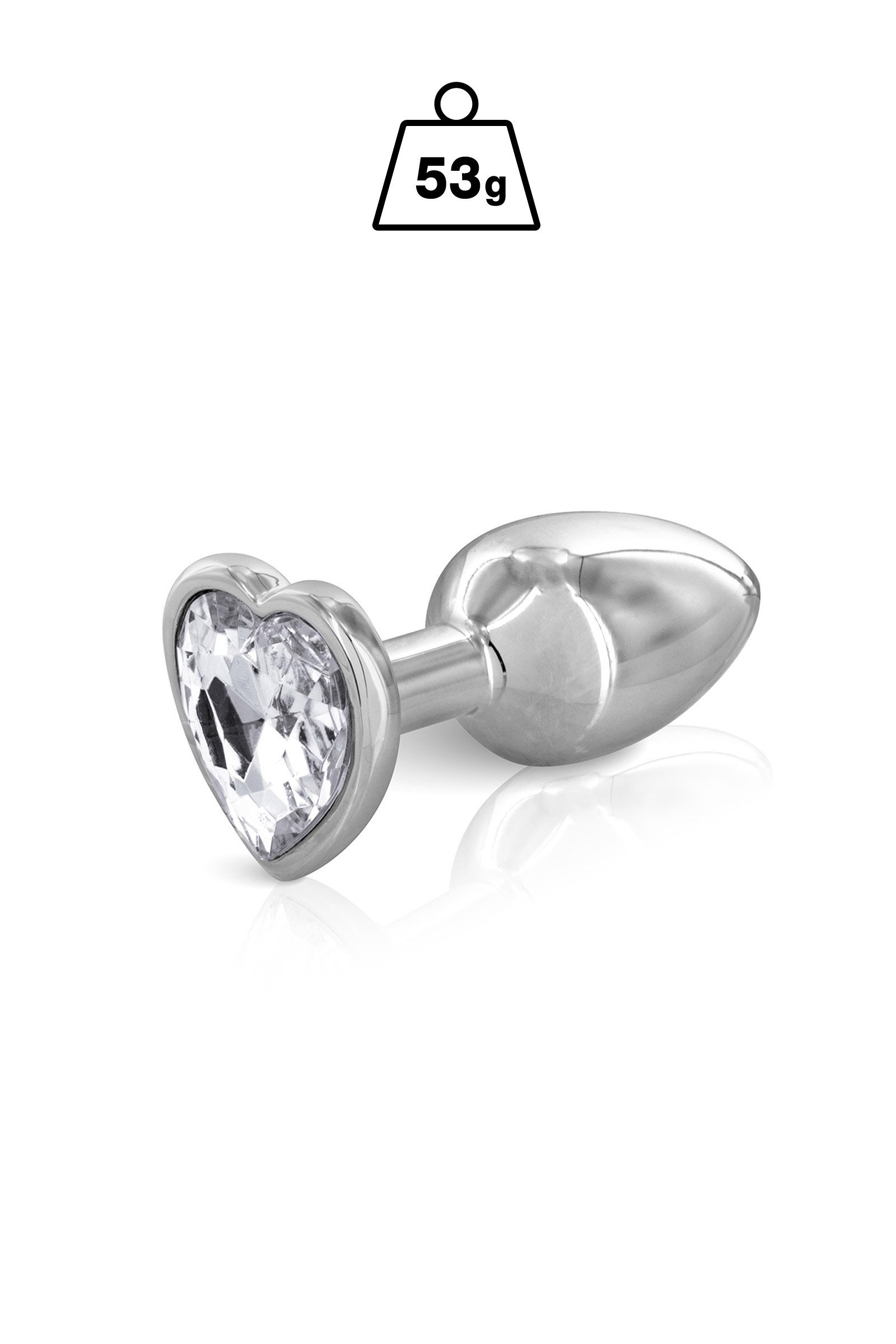 Gloria – Plug bijou argent avec cœur 53 g